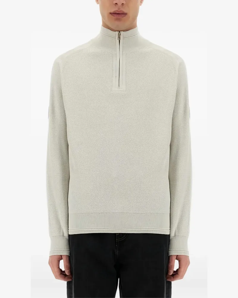 Belstaff Pullover mit kurzem Reißverschluss - Weiß Weiß