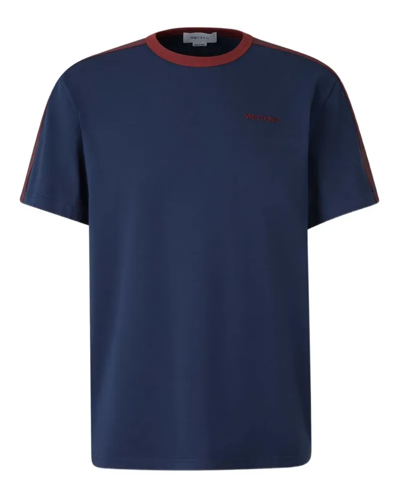 Alexander McQueen T-Shirt mit grafischem Print - Blau Blau