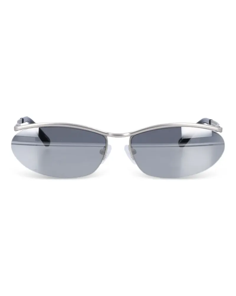 ATTICO Charlotte oval-frame sunglasses - Silber Silber