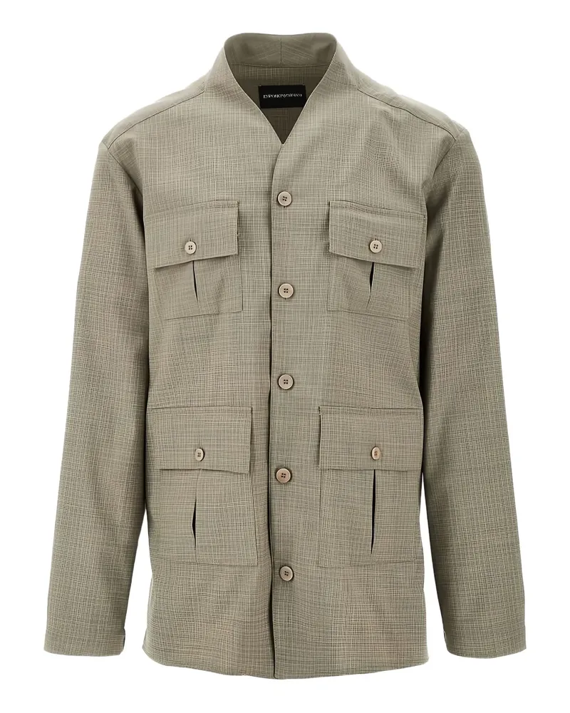 Emporio Armani Jacke mit Knopfleiste - Grau Grau