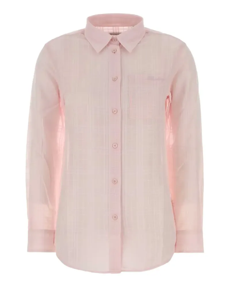 Burberry check-pattern cotton shirt - Rosa Rosa
