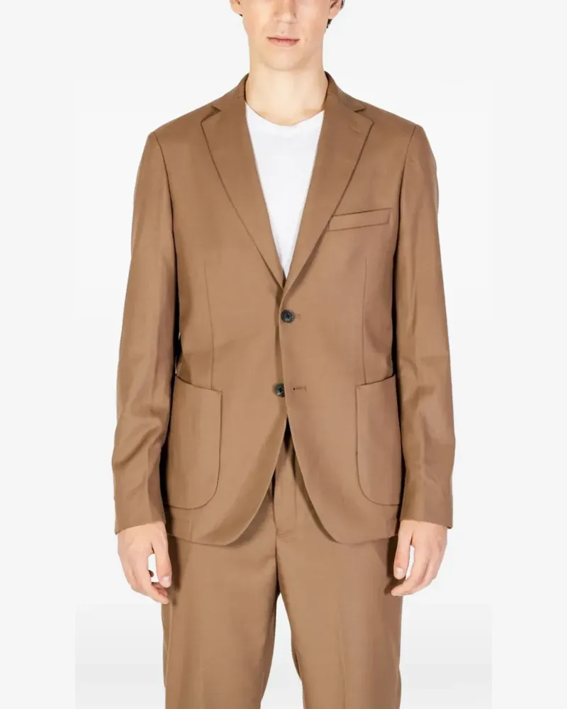 HAMAKI-HO two-button patch-pocket blazer - Nude Nude