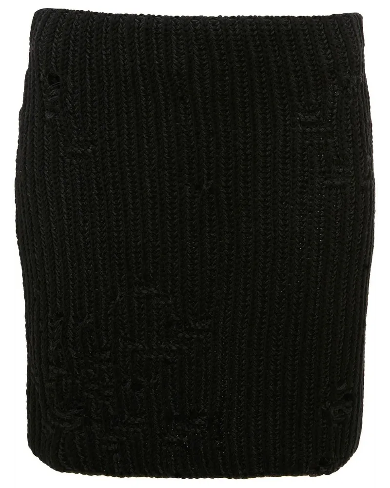 J.W.Anderson Rock im Distressed-Look - Schwarz Schwarz