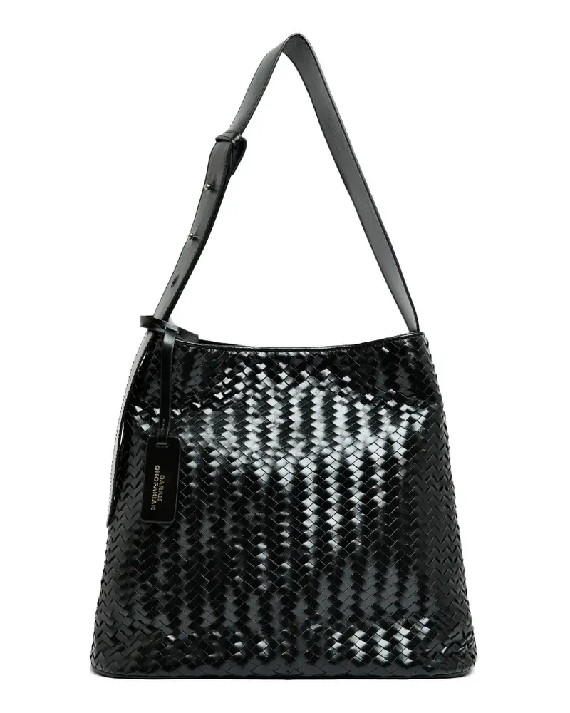 Sarah Chofakian Early Grey woven shoulder bag - Schwarz Schwarz