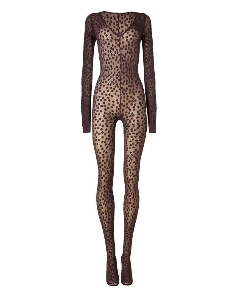 Wolford dots-pattern catsuit - Rot Rot