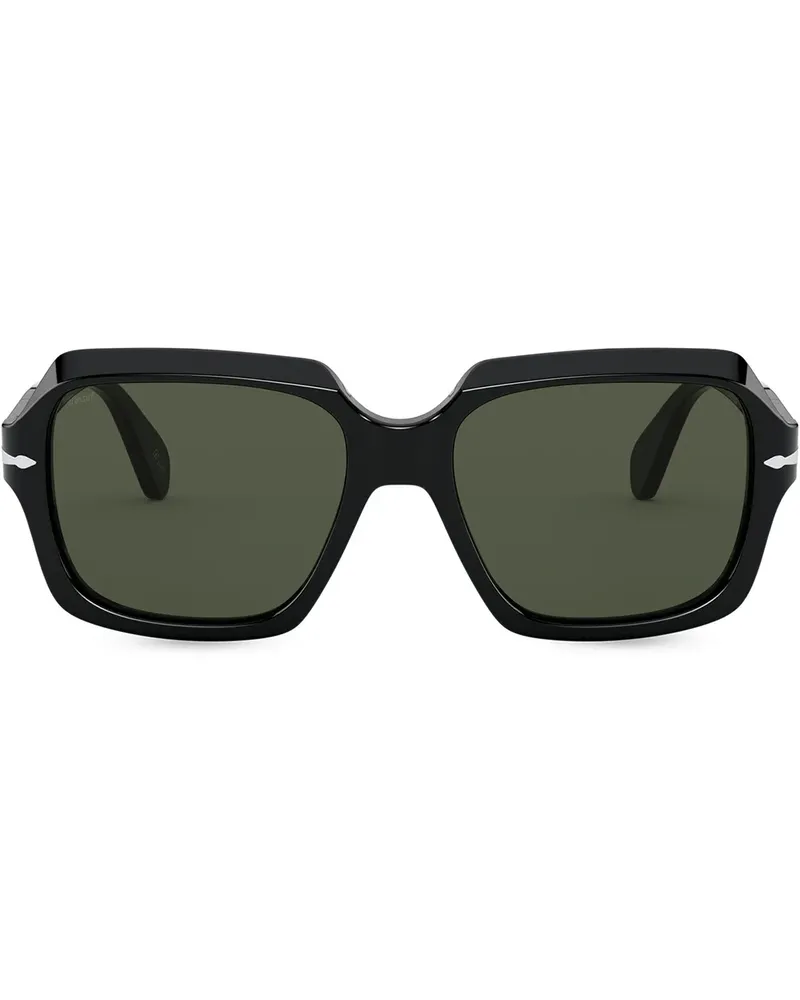 Persol Sonnenbrille mit eckigem Gestell - Schwarz Schwarz
