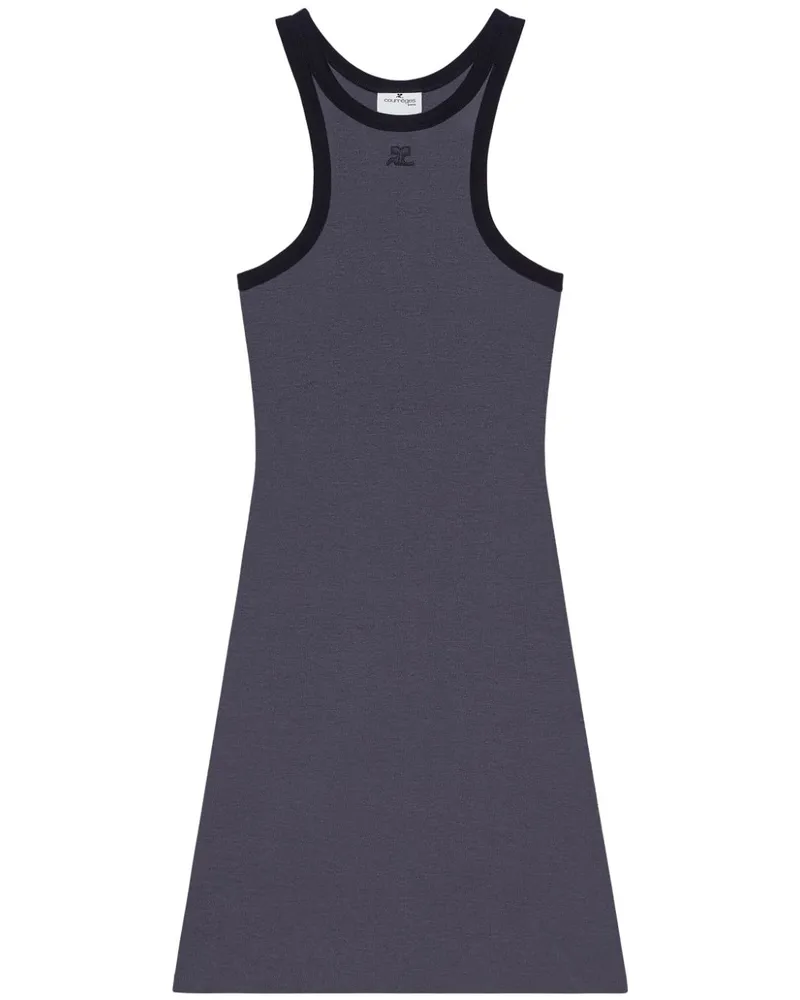 Courrèges Kleid aus Baumwolle - Blau Blau