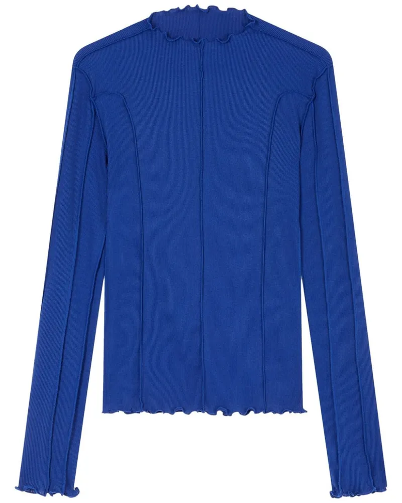 STUDIO TOMBOY Geripptes T-Shirt mit Nahtdetail - Blau Blau