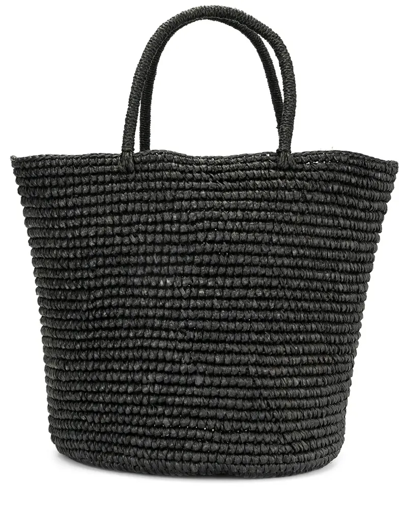 Sensi Studio Maxi Shopper mit Webmuster - Schwarz Schwarz