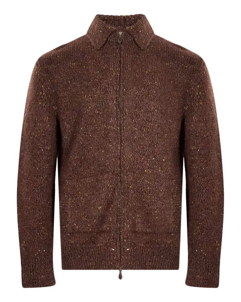 Eleventy zip-up flecked sweater - Braun Braun