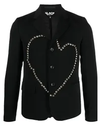 Comme des Garçons Jacke mit Nieten in Herzform Schwarz