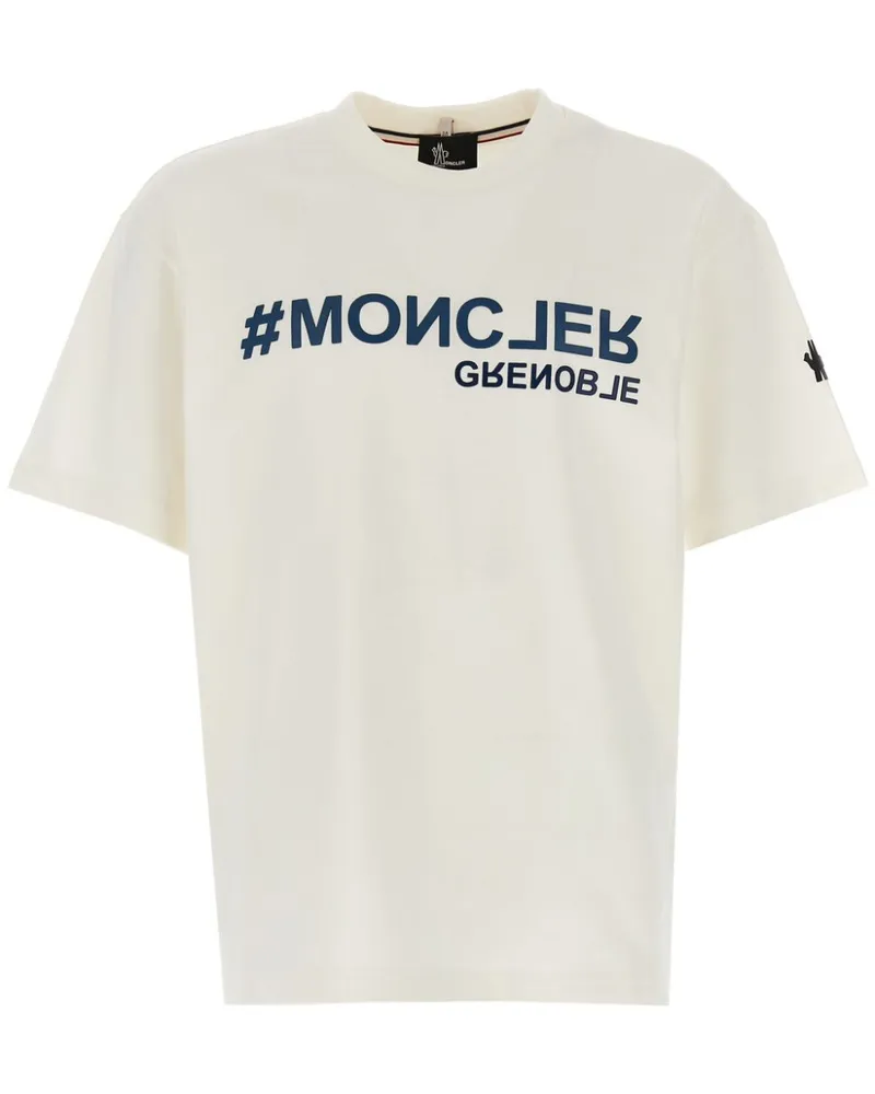 Moncler T-Shirt mit Logo-Print - Weiß Weiß