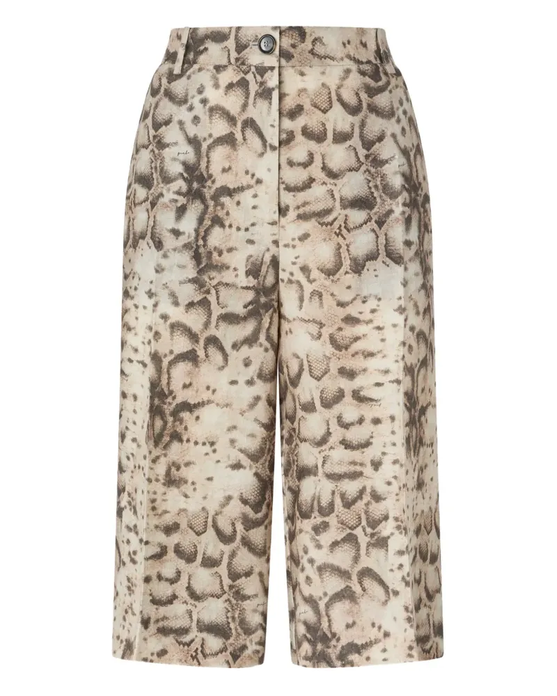 Pinko Shorts mit Schlangenleder-Print - Nude Nude