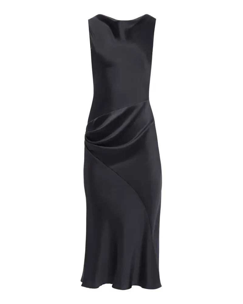 Nina Ricci Asymmetrisches Midikleid - Schwarz Schwarz