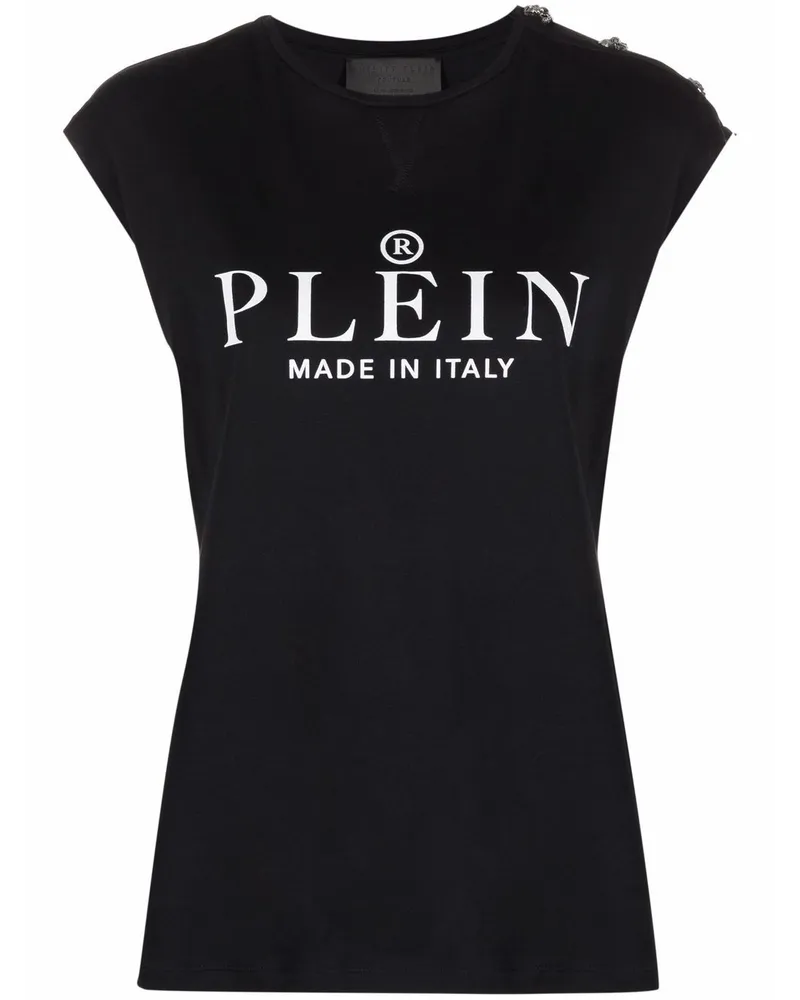 Philipp Plein T-Shirt mit Logo-Print - Schwarz Schwarz