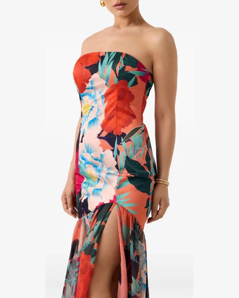 MARCIANO Los Angeles Schulterfreies Maxikleid - Orange Orange