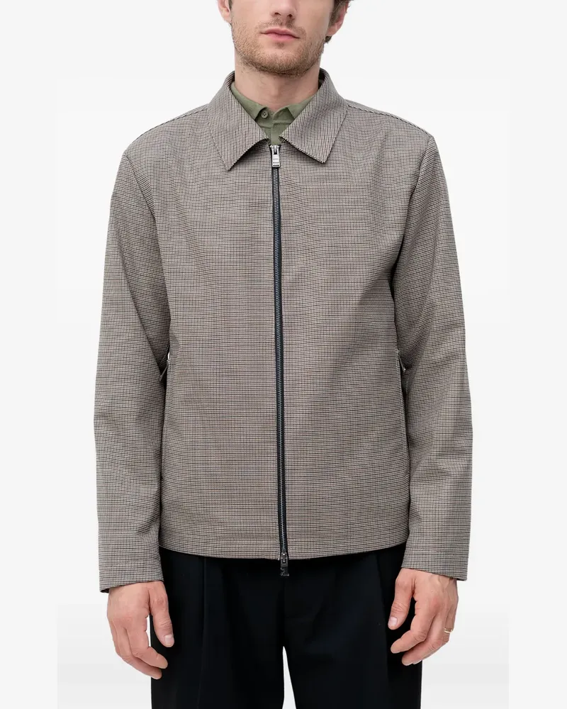 HUGO BOSS check-pattern jacket - Nude Nude