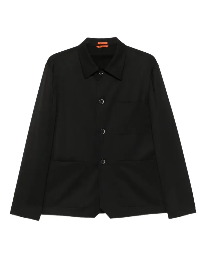 BARENA Visal button-up overshirt - Schwarz Schwarz