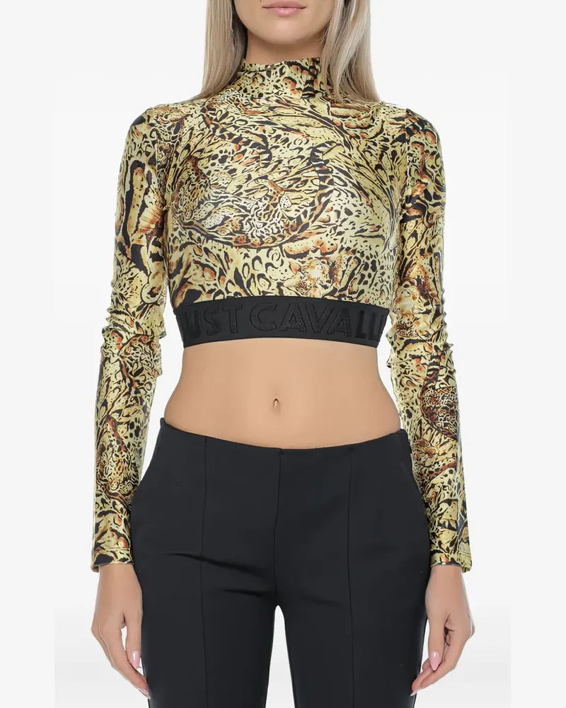 Just Cavalli T-Shirt mit Animal-Print - Gelb Gelb