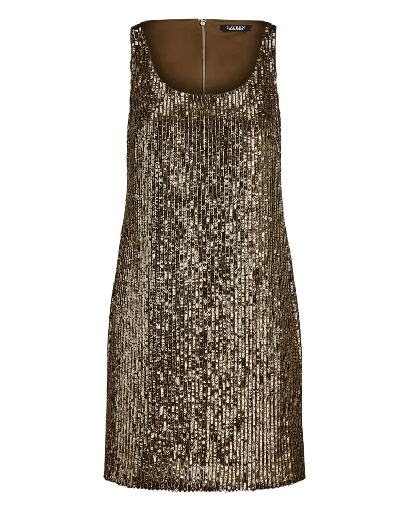 Ralph Lauren sequined mini dress - Gold Gold