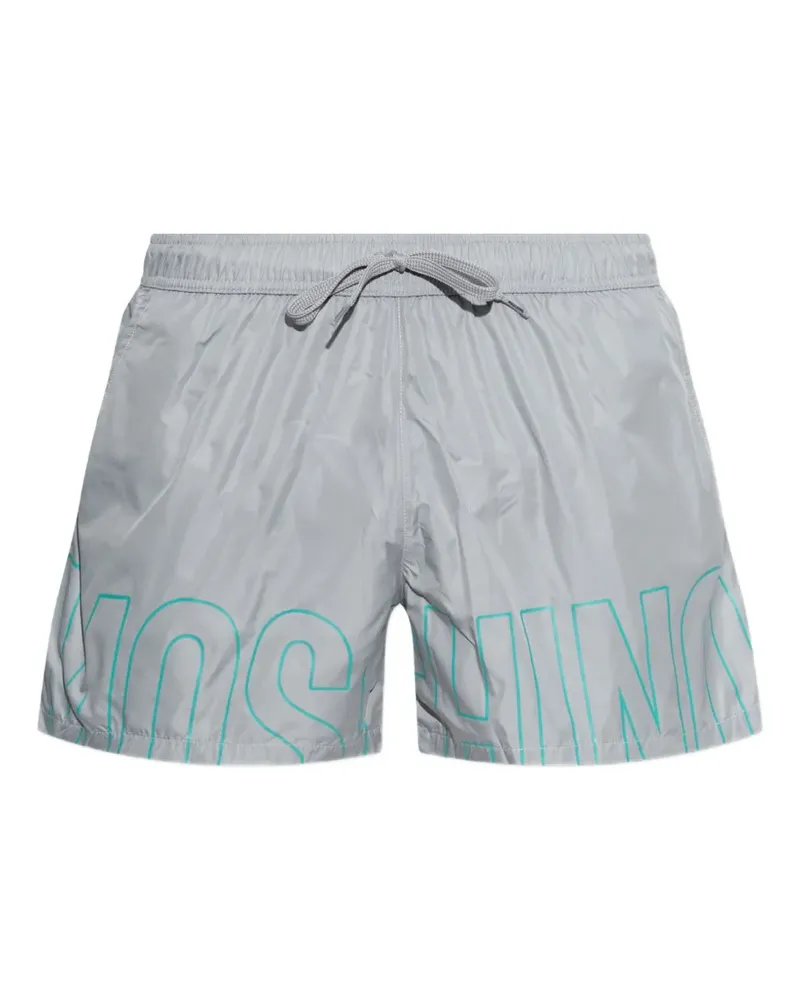 Moschino logo-print swim shorts - Grau Grau