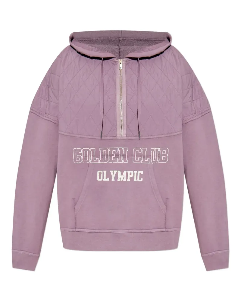 Golden Goose Hoodie mit gestepptem Einsatz - MAUVE Mauve