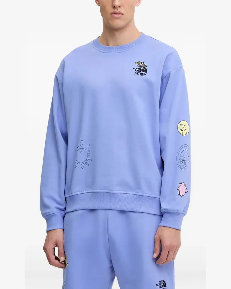 The North Face crew neck embroidered sweatshirt - Blau Blau