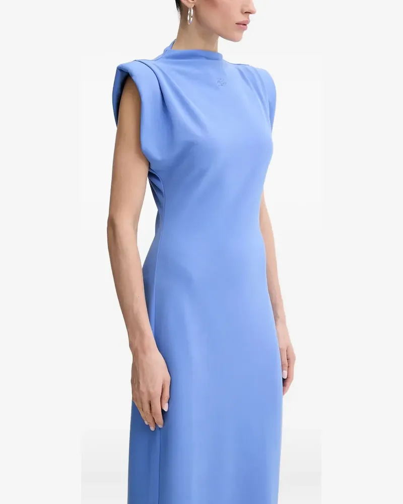 Karl Lagerfeld Midikleid mit Schulterpolstern - Blau Blau
