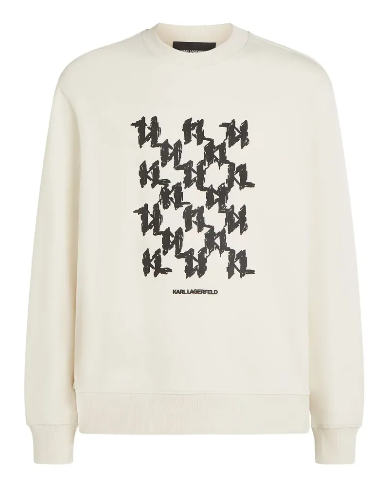 Karl Lagerfeld Sweatshirt mit Monogramm-Box - Nude Nude