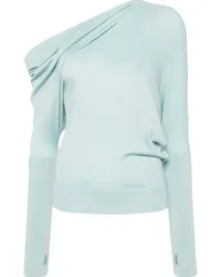 Tom Ford Drapierter One-Shoulder-Pullover Blau