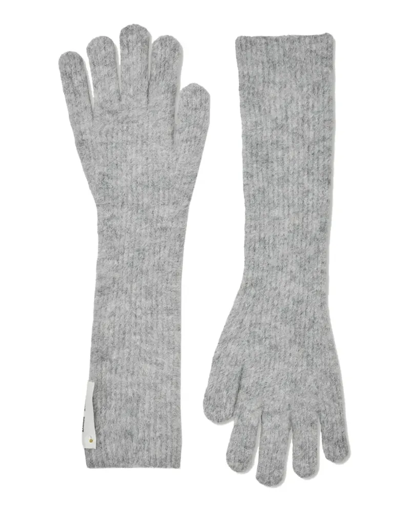 Samsøe & Samsøe Sarue Handschuhe aus Feinstrick - Grau Grau