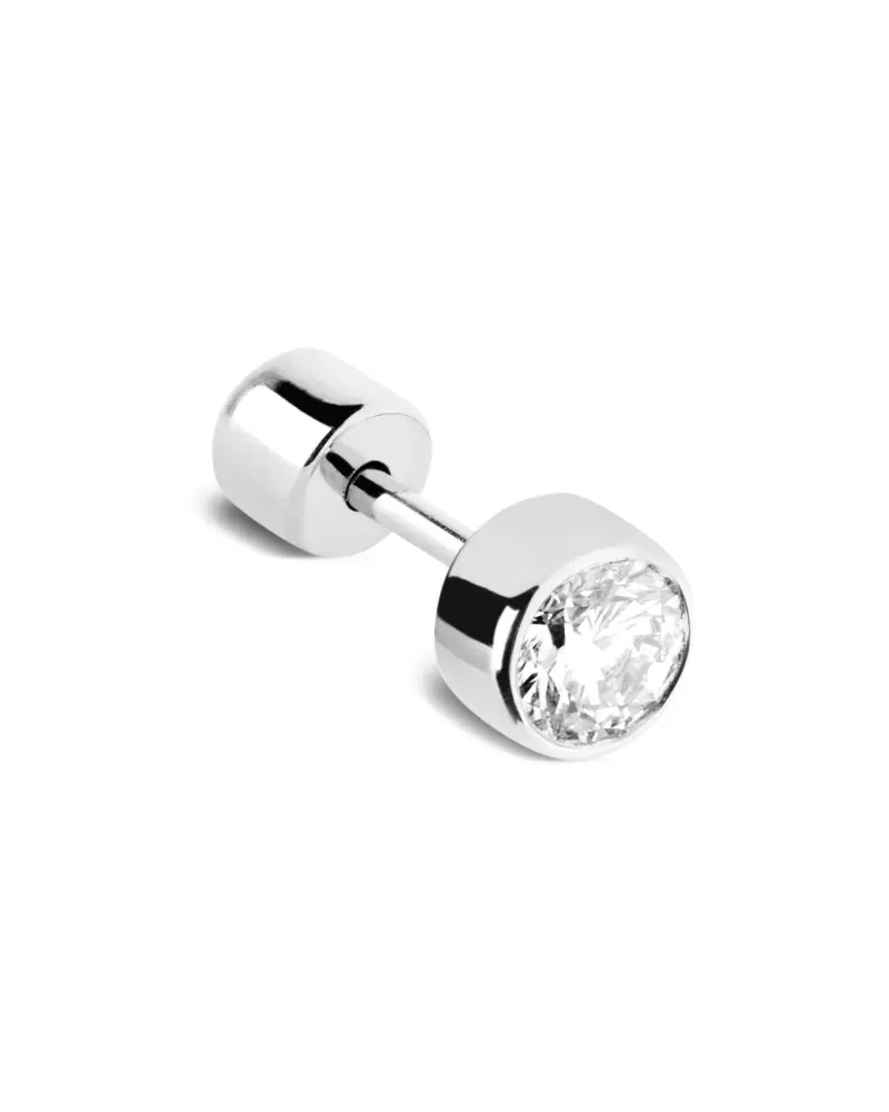 Maria Black 14kt Marilyn Weißgoldohrring mit Diamanten - Silber Silber