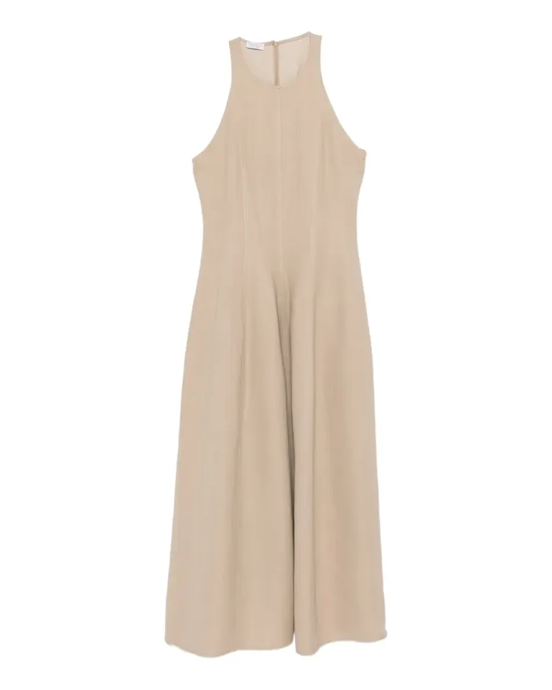 Brunello Cucinelli Ärmelloses Midikleid - Nude Nude