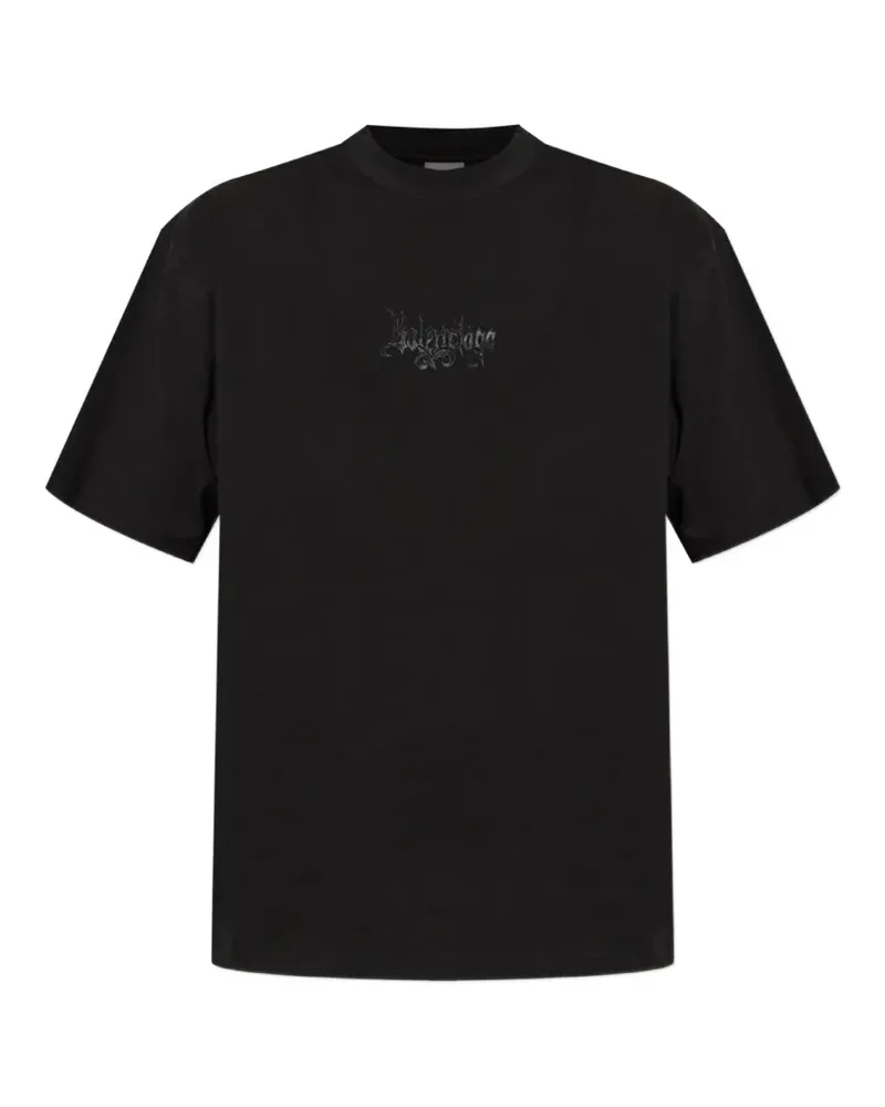 Balenciaga logo-print T-shirt - Schwarz Schwarz