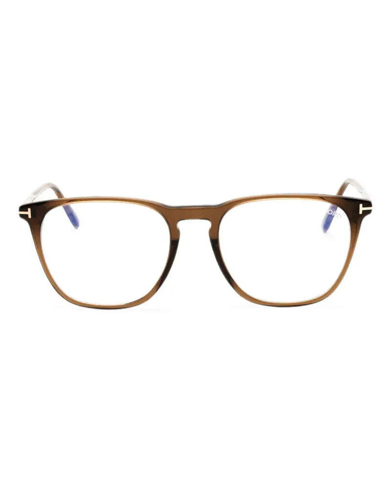 Tom Ford Brille mit eckigem Gestell - Braun Braun