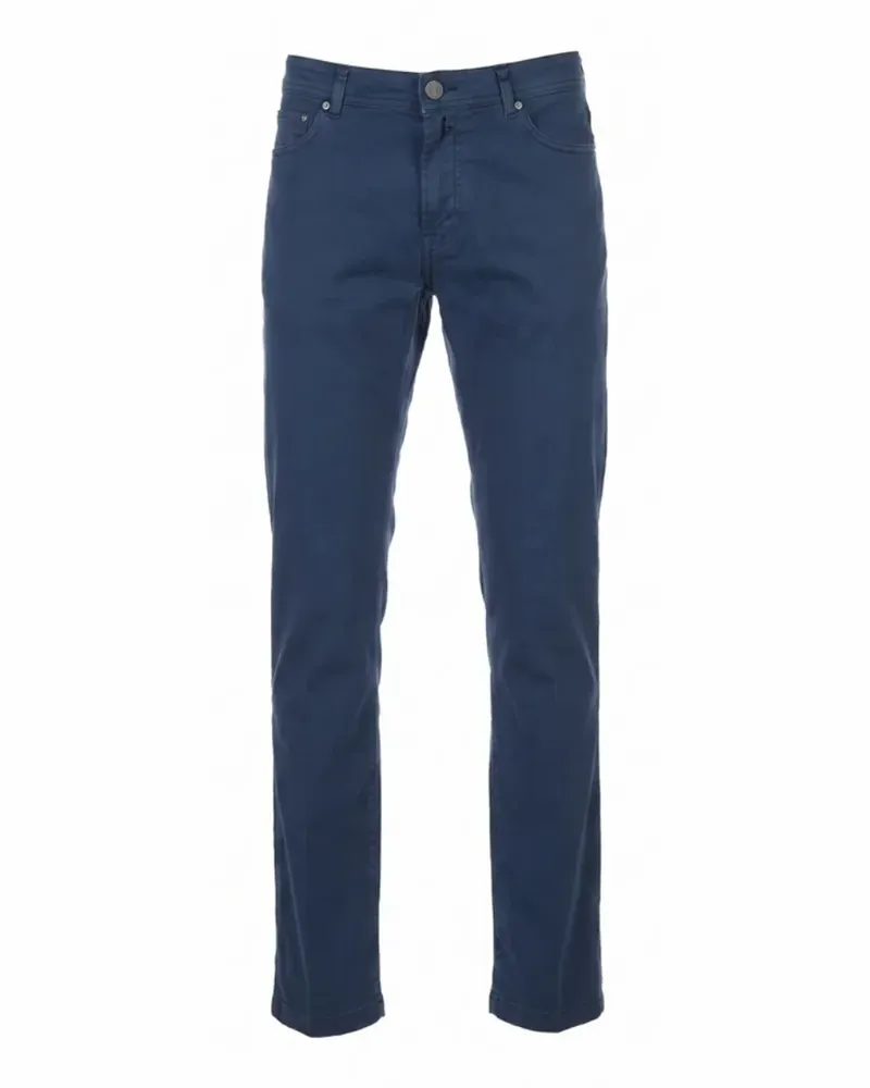 Kiton Hose mit Logo-Patch - Blau Blau