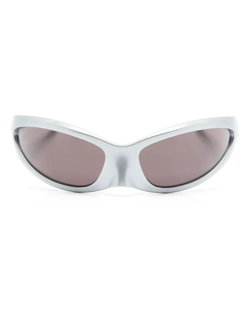 Balenciaga Skin Cat Sonnenbrille - Silber Silber