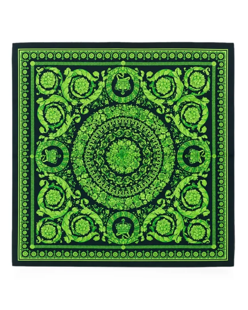 Versace Barocco-print silk scarf - Grün Grün