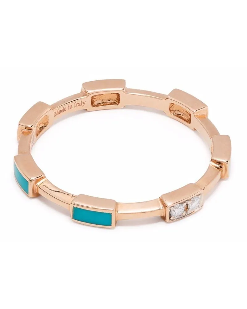 ANAPSARA 18kt Rotgoldring mit Diamanten - Rosa Rosa