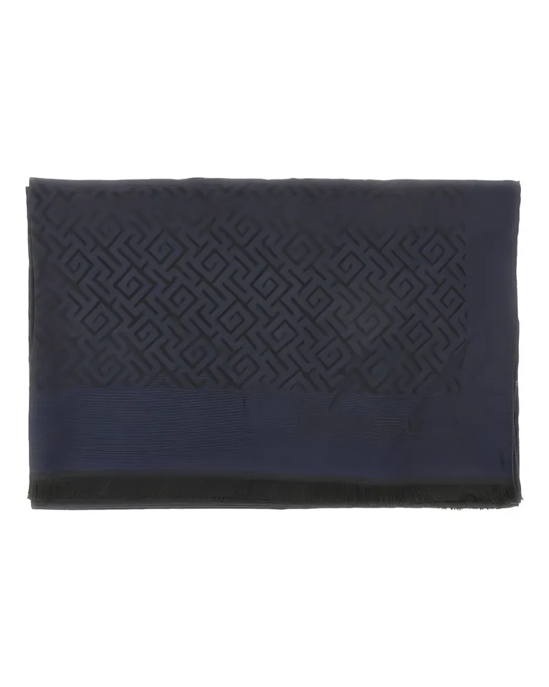 Emporio Armani Geometrisch gemusterter Schal - Blau Blau