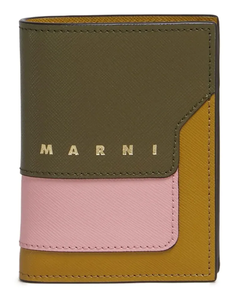 Marni Portemonnaie in Colour-Block-Optik - ZO957 DEEP SAGE/MISTYROSE/LIGHT CURRY Zo957
