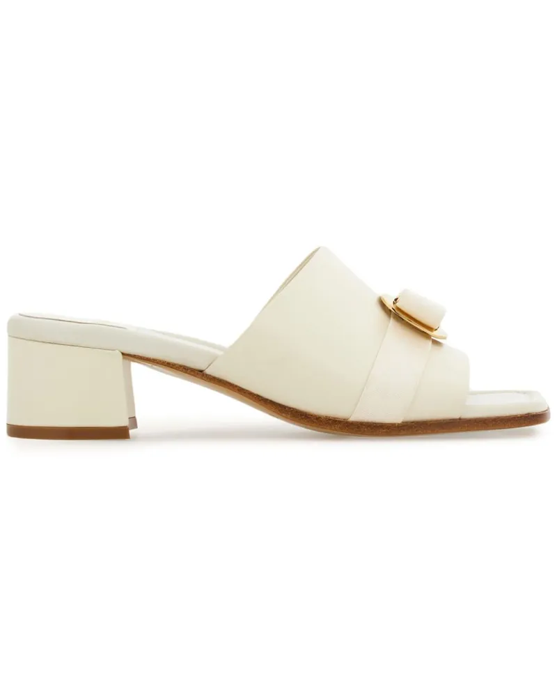 Ferragamo Mules mit Schleife 40mm - Weiß Weiß