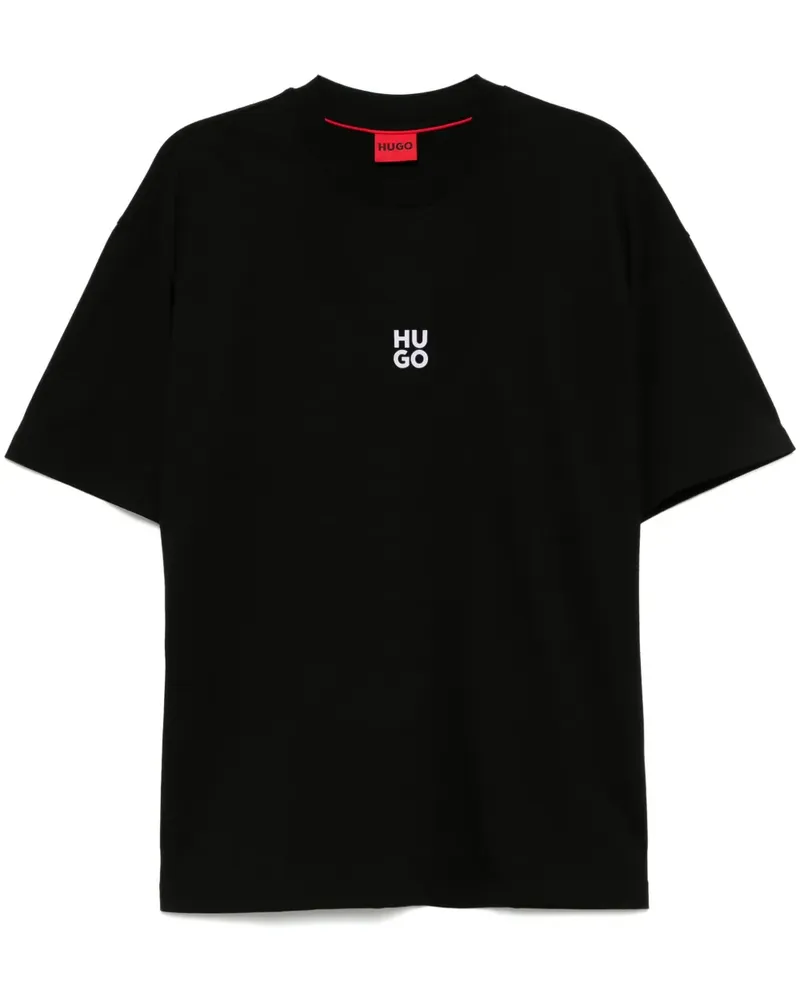 HUGO BOSS T-Shirt mit Logo-Print - Schwarz Schwarz