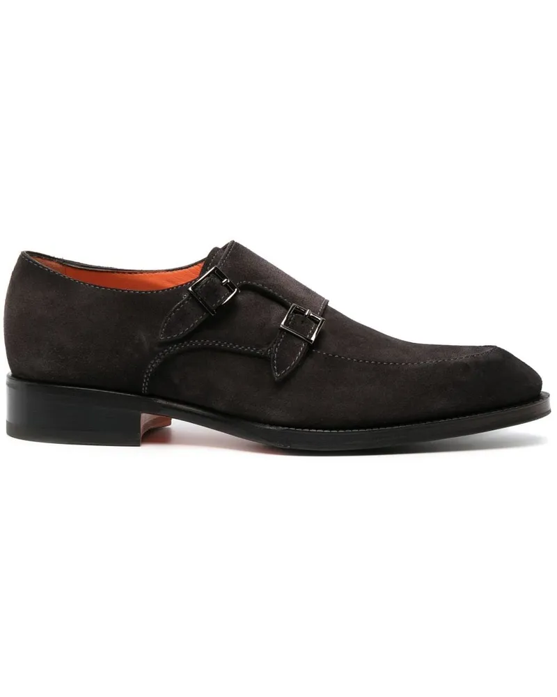 Santoni Monk-Schuhe aus Wildleder - Braun Braun
