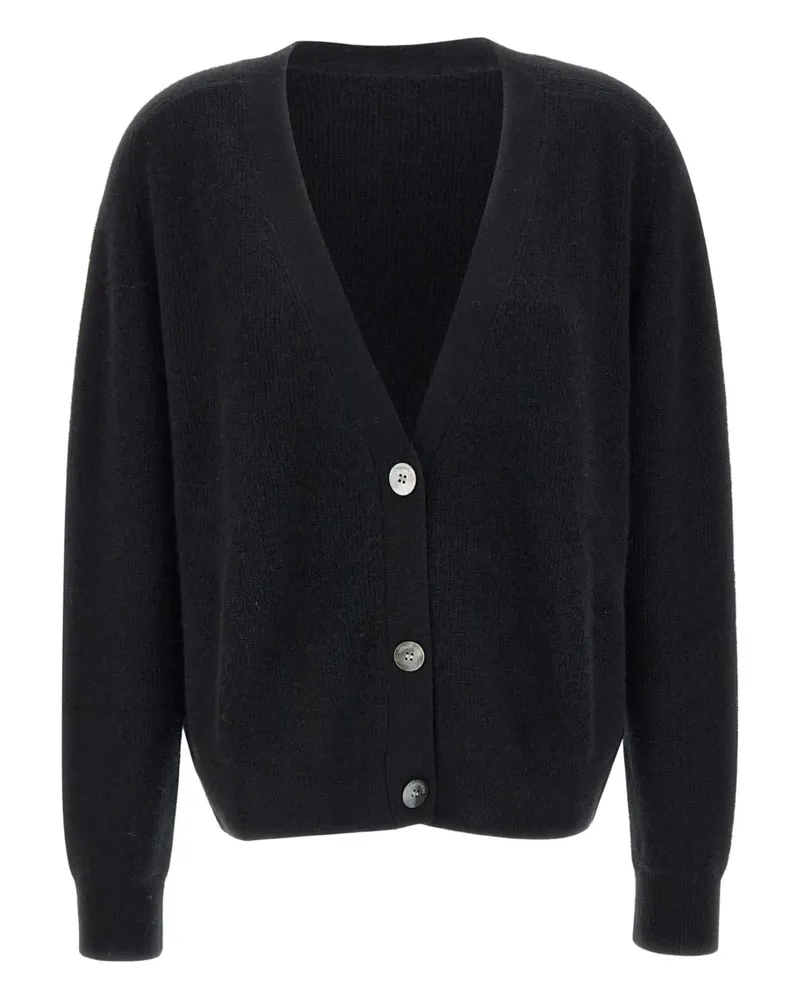 hemisphere button-fastening V-neck cardigan - Schwarz Schwarz