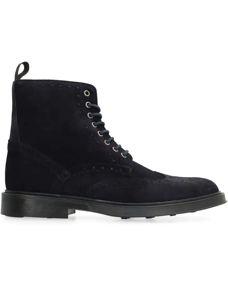 Bruno Magli Wildlederstiefel mit Budapestermuster - Blau Blau
