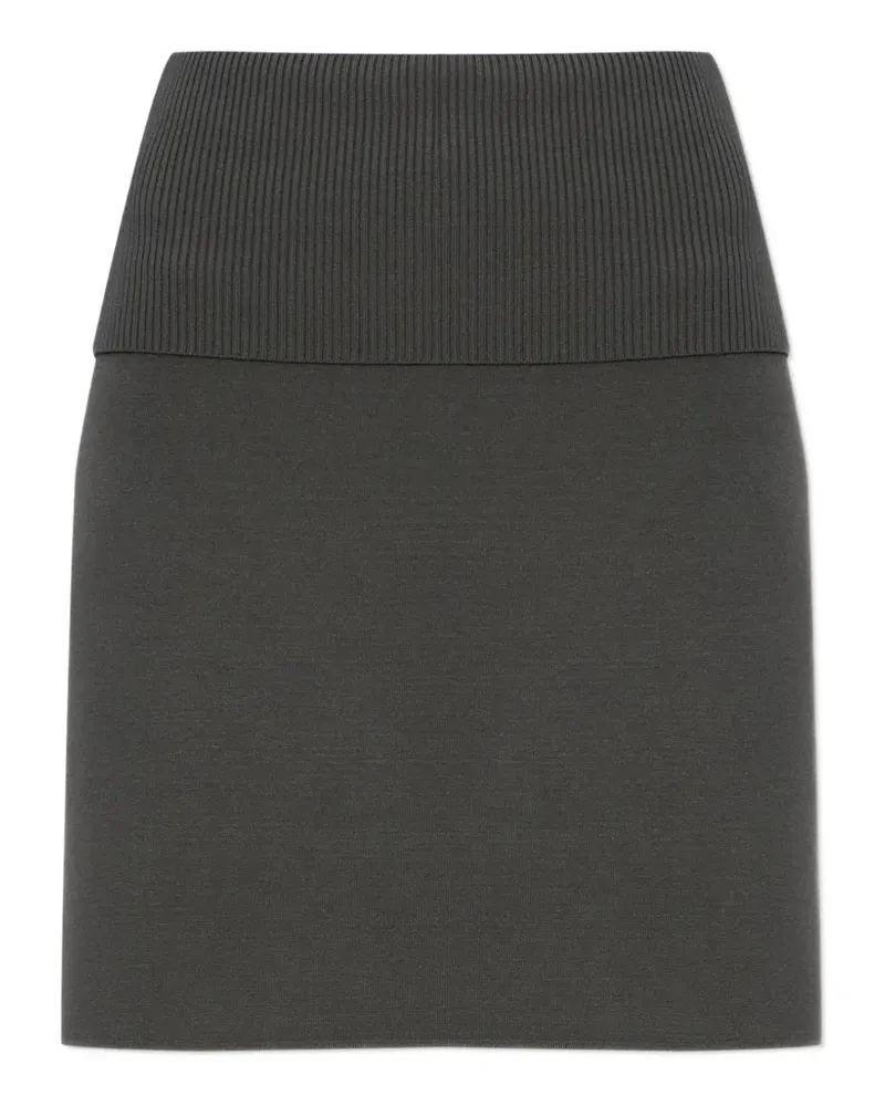 Samsøe & Samsøe Saane ribbed trim skirt - Grau Grau