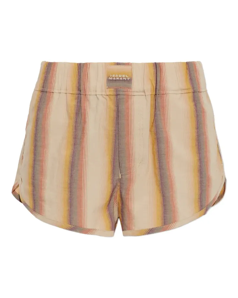 Isabel Marant Melinea striped shorts - Nude Nude