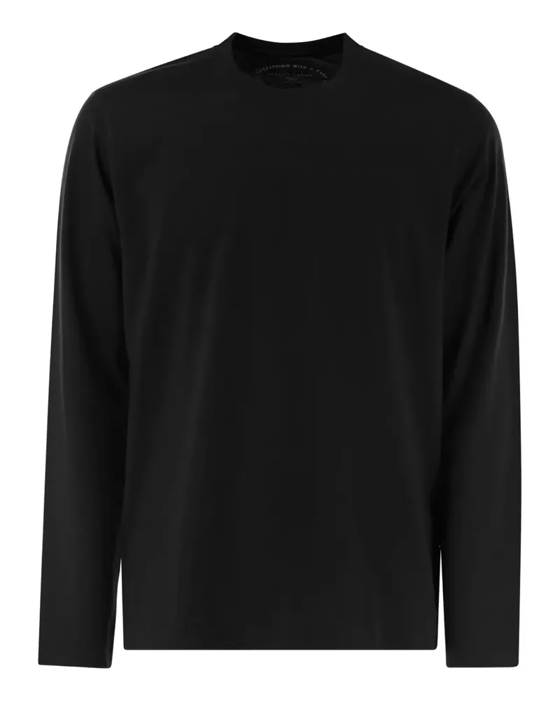 Fedeli T-Shirt mit rundem Ausschnitt - Schwarz Schwarz