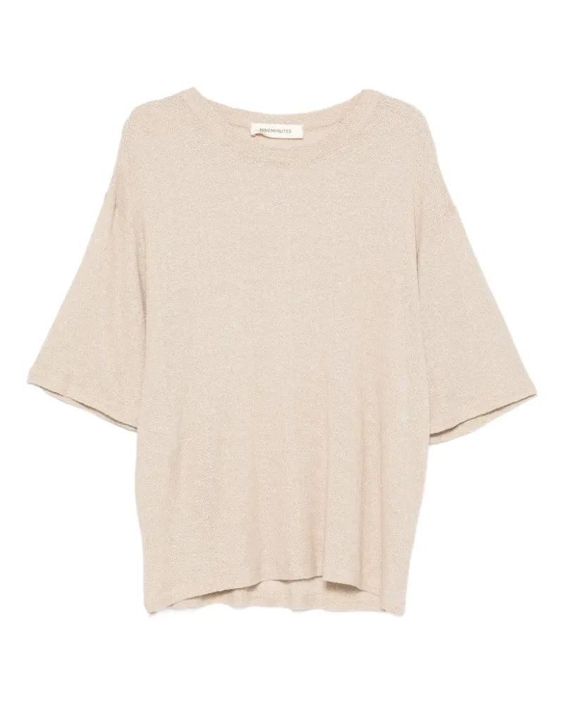 NINEMINUTES Gehäkeltes Club T-Shirt - Nude Nude